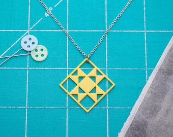 Quiltblokhanger: 3D-geprinte cadeaus voor quilters, blokhut, Ohio Star, Churn Dash, Bears Paw, Friendship Star, Flying Geese