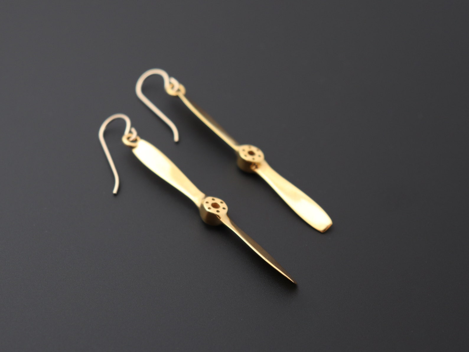 Vintage Propeller Earrings 3D Printed Metal Aviation Jewelry Etsy
