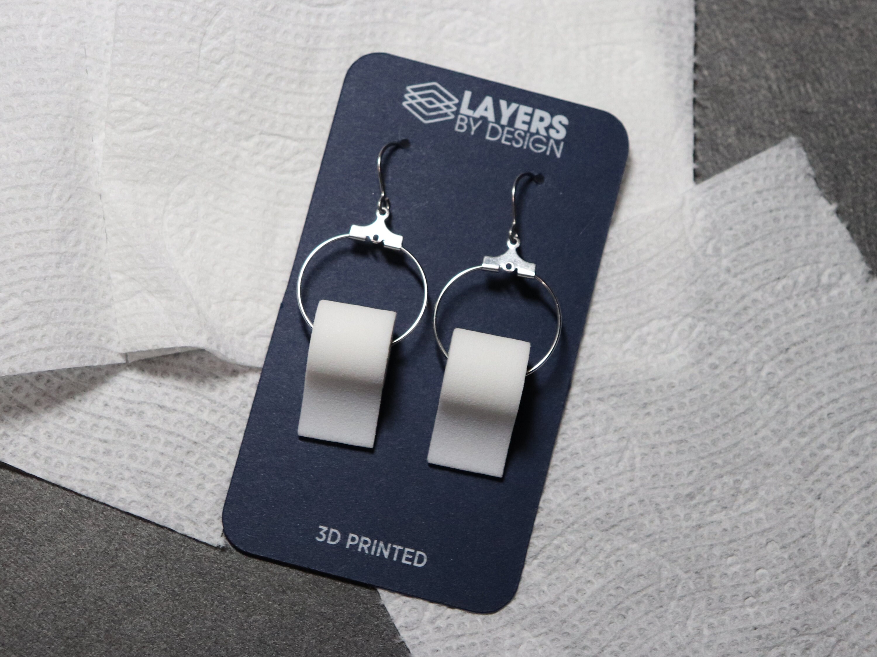 Toilet Paper Roll Earrings 3D Printed Nylon & Stainless Etsy
