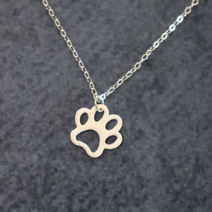 Paw Print Pendant, Small 3D Printed Nylon Necklace for Fur Moms