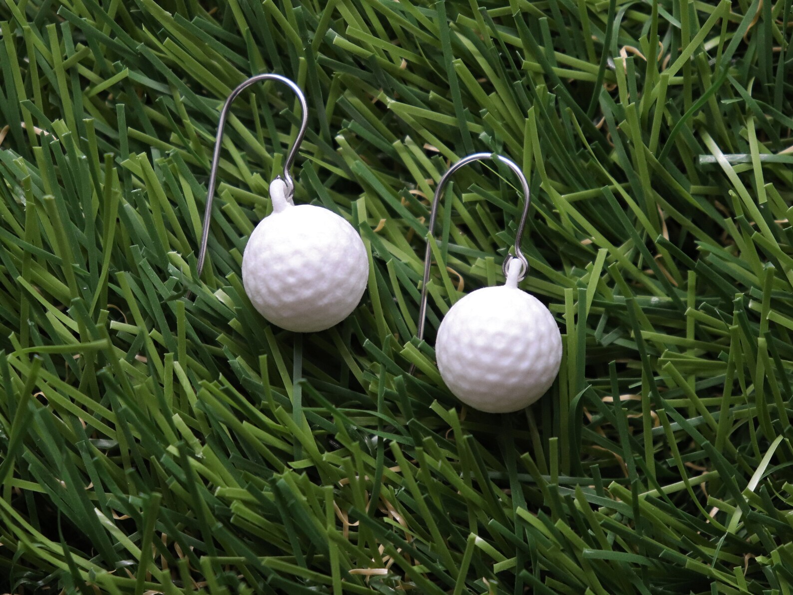 Golf Ball Earrings 3D Printed Miniature Golf Balls in Etsy