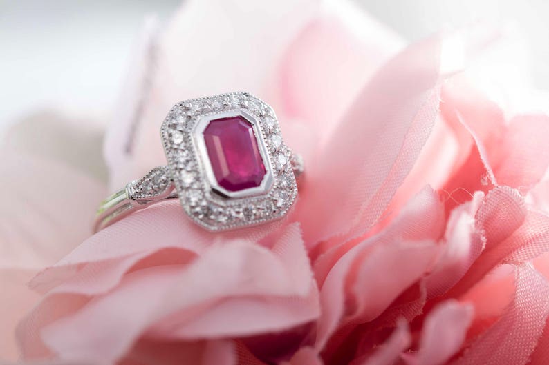Ruby engagement ring / Natural ruby ring /vintage engagement | Etsy