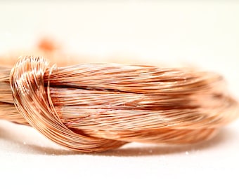 May include: A close-up of a coil of copper wire. The wire is shiny and has a reddish-brown color.