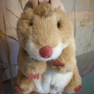 FolkManis Vintage Hamster Hand Finger Plush Puppet