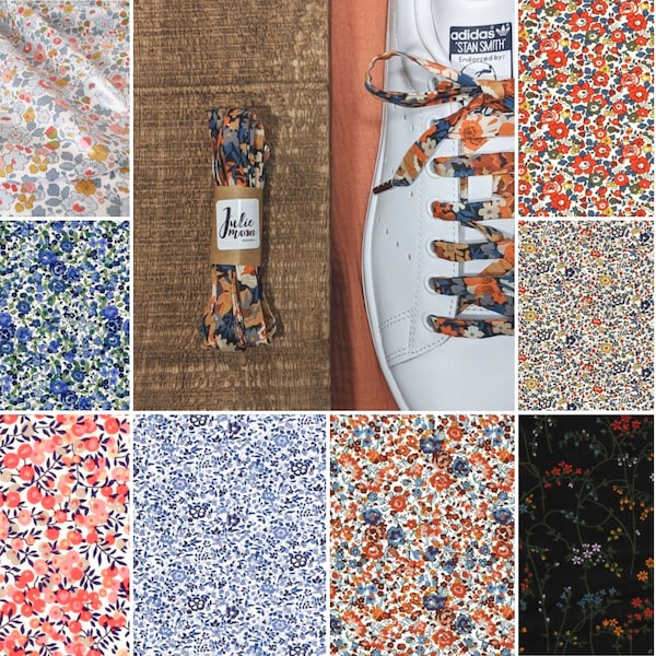 Liberty laces, accessories, shoes, sneakers, Betsy, Katie and Millie, Emma and Georgina, Phoebe, Wiltshire, your choice