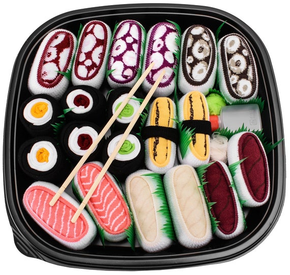 Calzini Sushi Box 10 paia Salmone Tamago Butterfish Tonno Polpo Cetriolo  Maki Oshinko Maki Tonno Maki Cool Regalo Presente Gadget -  Italia