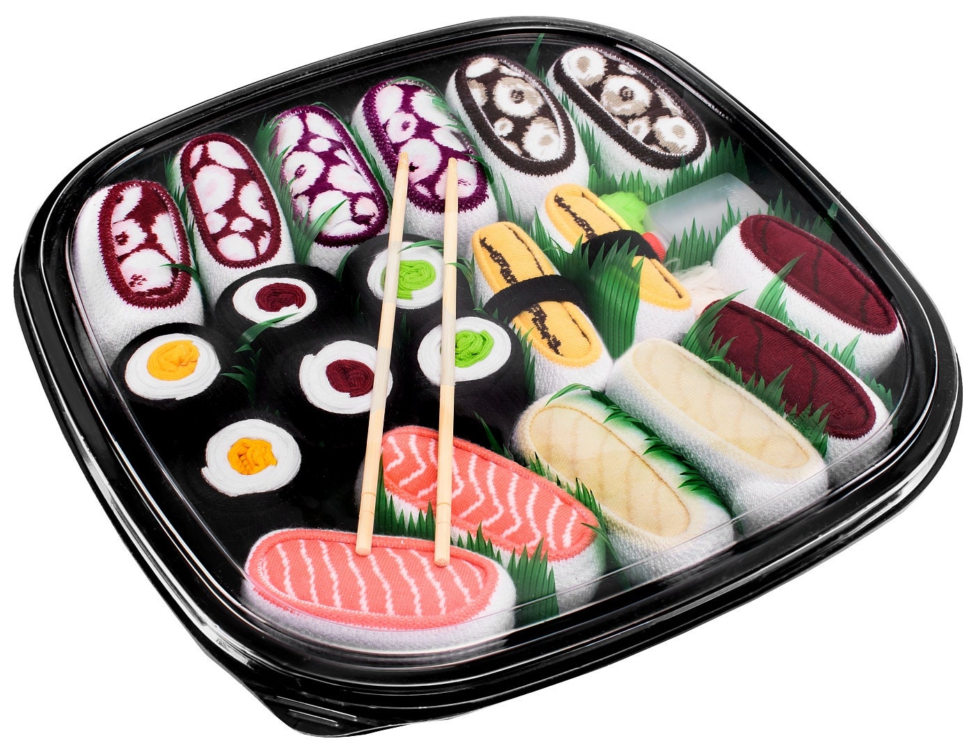 Sushi Chaussettes Tamago Saumon Concombre Maki Femmes Hommes Rainbow Socks 3 Paires