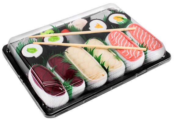 Sushi chaussettes bo te 5 paires thon saumon butterfish concombre