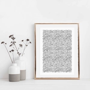 Dalmatian Print poster | Polka Dot Print | Scandinavian Style Art | Minimalist Monochrome  | Gift for her