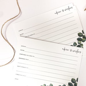 Wedding Advice Cards | Advice for the bride and groom | Wedding message cards | Hen Do Games | Wedding Table Games