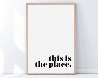 This is the Place Print | Home Decor Poster Sign  | Manchester print   | Manchester Fathers Day Gift