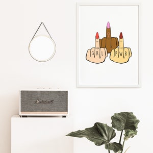 Instant Download Feminist Middle Finger Printable Wall Art - Etsy