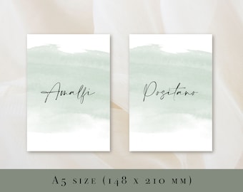 Personalised Wedding Table Names | Custom Wedding Table Numbers | Custom Table Names or Numbers Template