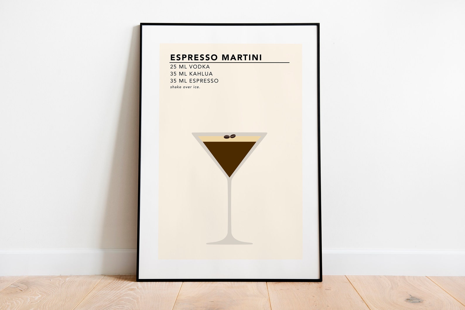 Espresso Martini Print Cocktail Recipe Card Cocktail Etsy