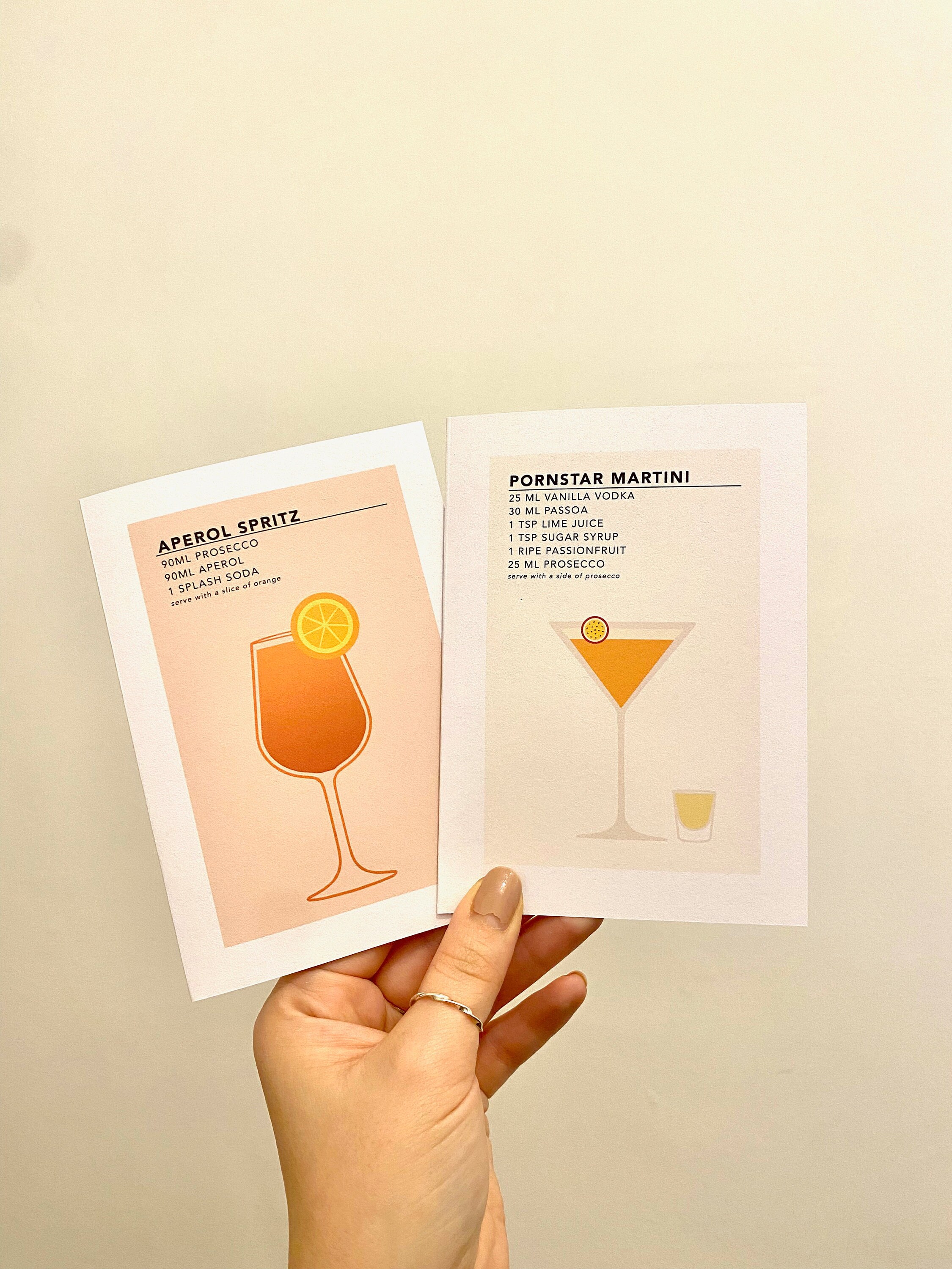 Pornstar Martini Print Cocktail Recipe Card Cocktail Etsy UK