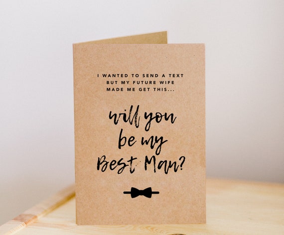 Best Man Proposal Card Funny Best Man Card Will You Be My Best Man