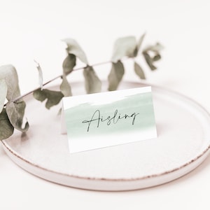 Tarjetas de lugar para bodas en tonos salvia, nombres de mesa, oliva, tarjetas de nombre para bodas con temática de vegetación salvia, tarjetas de lugar para bodas