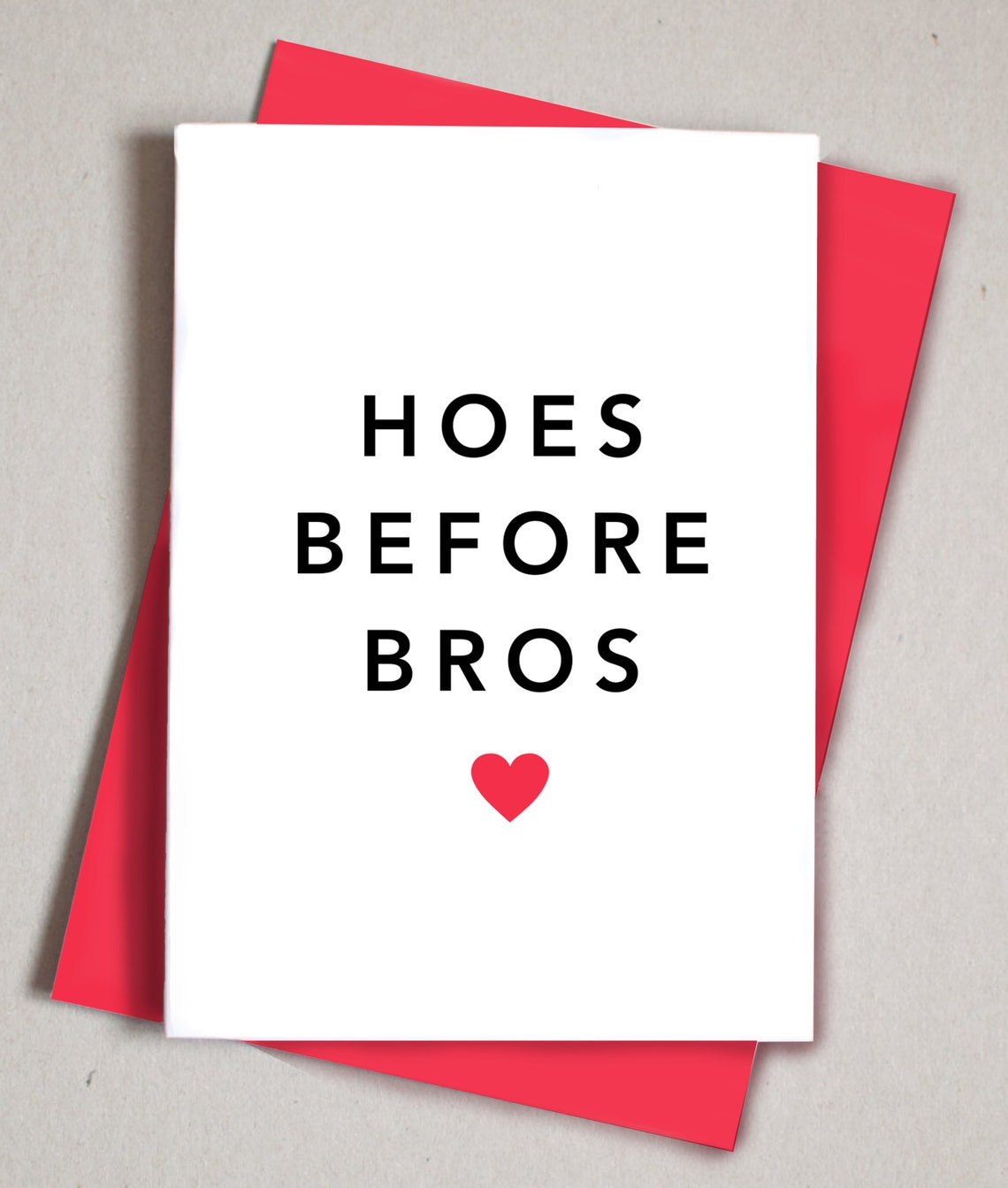 Hoes Before Bros Galentines Day Card Funny Galentines Card Etsy