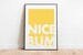 Nice Bum Print | Bathroom Wall Art | Bathroom Prints | Toilet Print | Bathroom Decor | Yellow Wall Art | Bathroom Art | Bathroom Sign 