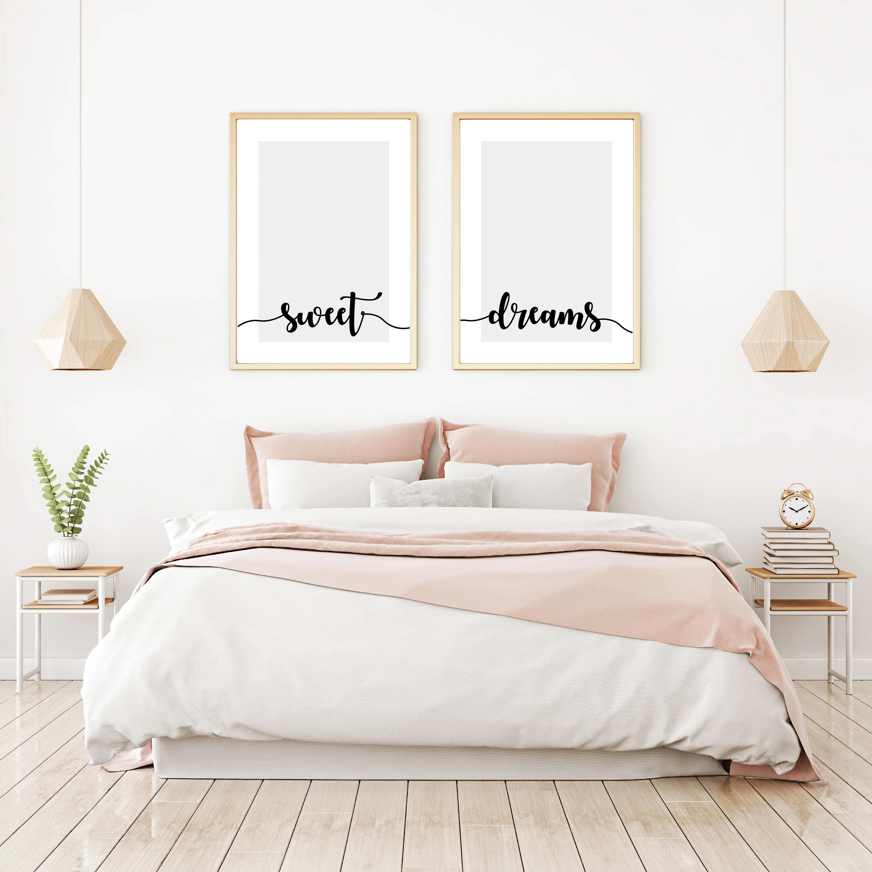 Sweet Dreams Set Of 2 Prints Zen Bedroom Posters Gift For Etsy