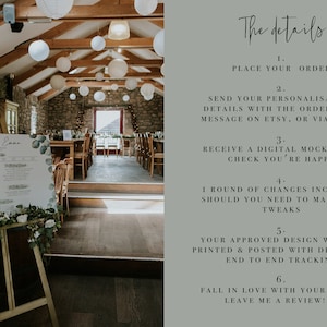 Wedding Welcome Board with sage green colour splash | Rustic Fall Wedding Signage | Welcome to our wedding sign image 6