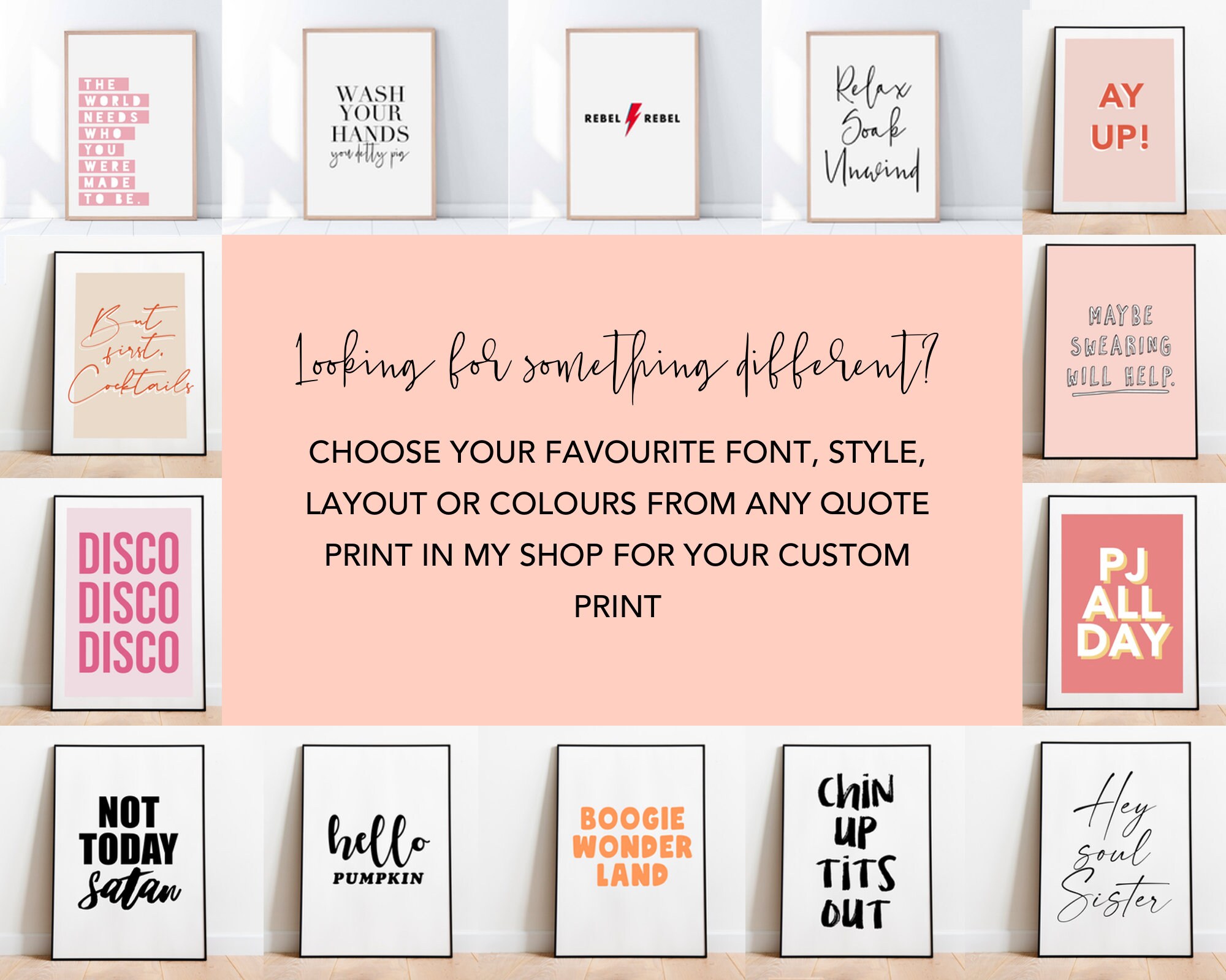 Create Your Own Print Custom Quote Wall Art Custom Quote Etsy UK