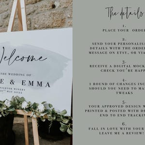Wedding Seating Chart Table Plan Board | Winter Wedding Sign Minimalist Theme image 7