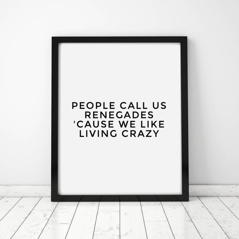 Kings Of Leon Knocked Up Renegade Lyrics Print Home Decor Poster Mothers Day Gift