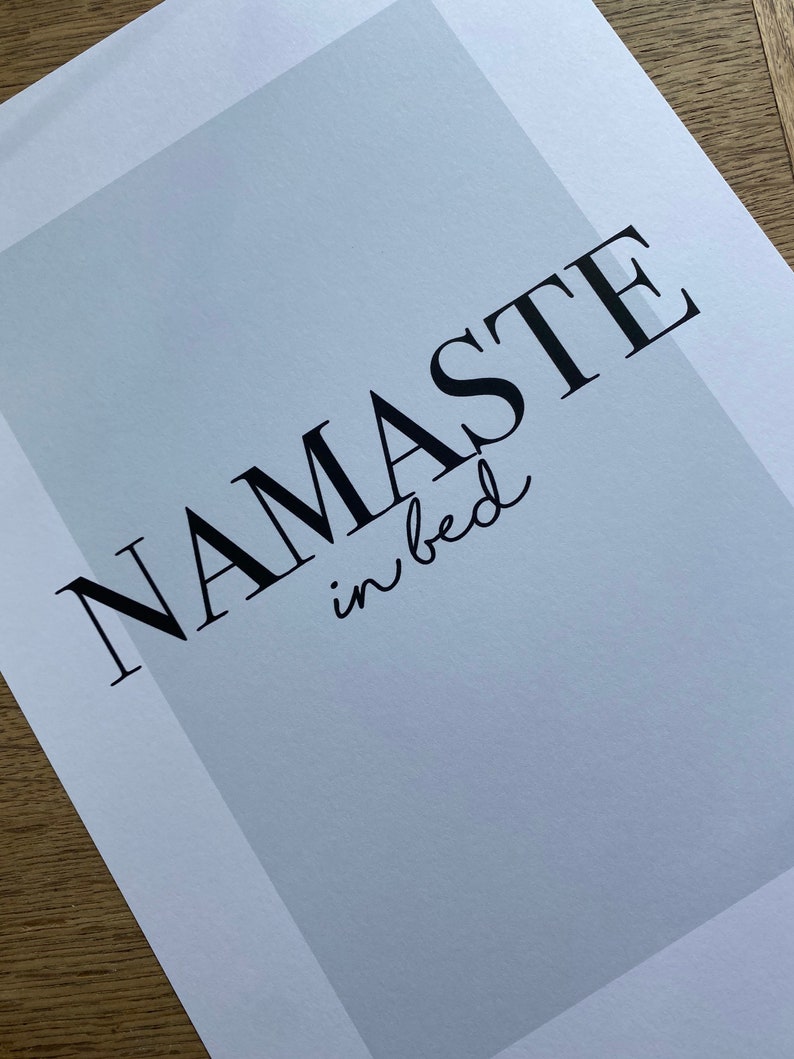 Namaste in Bed Print Namaste Wall Art Bedroom Wall Art - Etsy