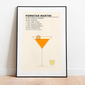 Benutzerdefinierte Cocktail-Rezept-Druck | Cocktail-Rezept-Karte | Personalisierte Cocktail-Poster | Gestalte dein eigenes Cocktail Poster