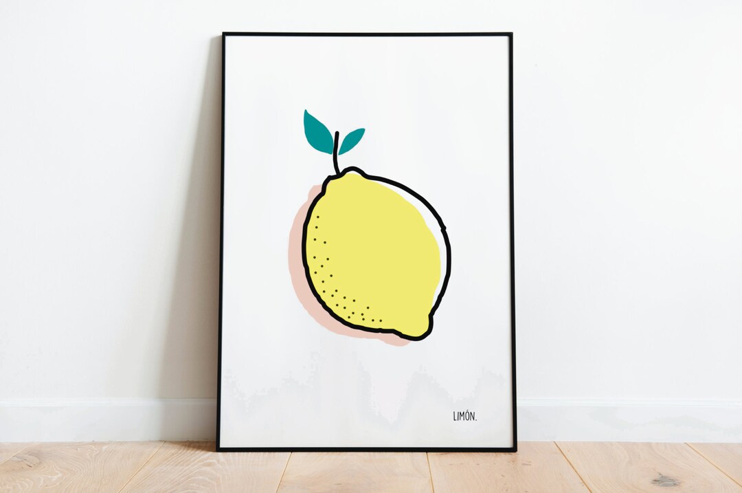 Instant Download Lemon Wall Art Print Kitchen Poster Home Decor