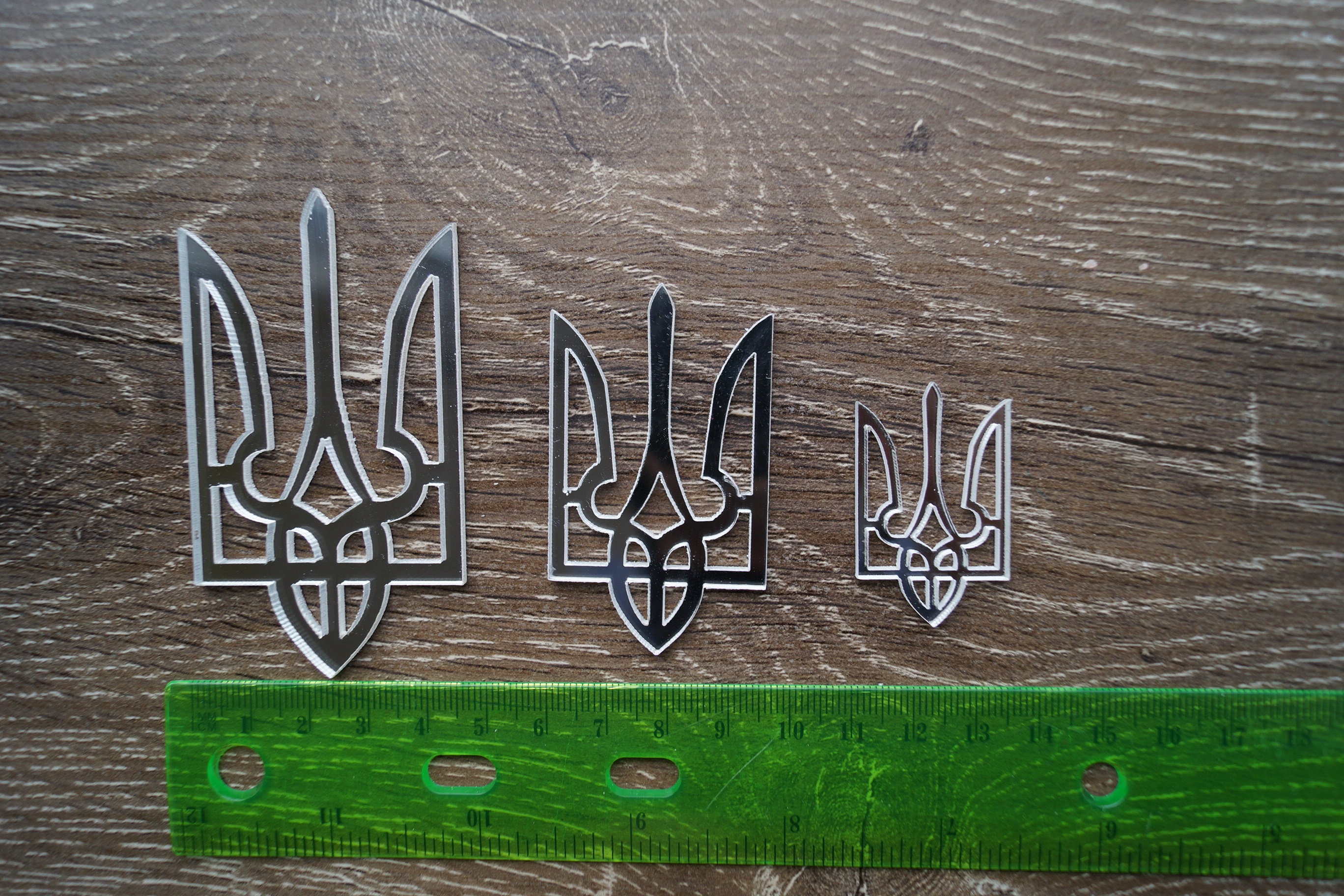 Car Ukrainian Tryzub Ukrainian Chrom Car Sticker Car Chrome Etsy