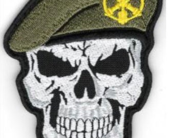 Ukraine Patch Skull, Moral Tactical Patch, Badge Brodé, Chevron Ukraine, Badge en tissu, Symbole patriotique brodé, Gloire à l’Ukraine