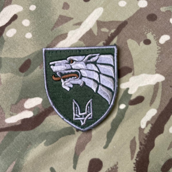 Ukraine Patch, Moral Tactical Patch Wolf, Abzeichen gestickt, Chevron Ukraine, Stoffabzeichen, gesticktes patriotisches Symbol, Ruhm der Ukraine