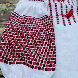Embroidered Linen Blouse, Ukrainian Vushyvanka Sorochka, Bohemian Chic Top image 4