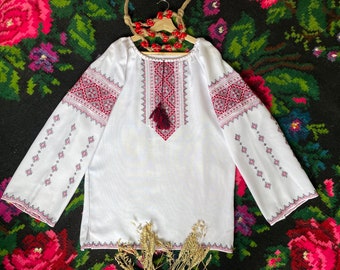 Ukraine Handmade Vyshyvanka, Embroidered Blouse, Ukrainian Folk, Boho Style Top, Vishivanka Vyshyta Sorochka