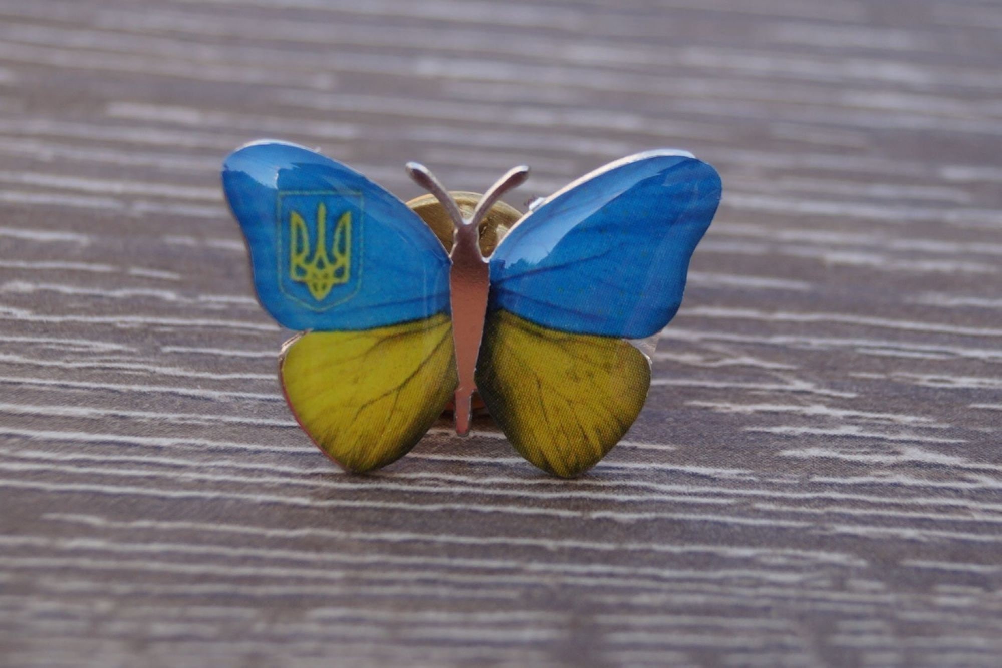 Badge Ukrainian Flag Butterfly Lapel Pin Metal Etsy Canada