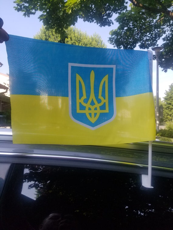 Ukrainian Flag for Car Window Ukrainian Independence Day Etsy