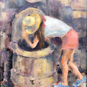 Eau Potable.  Original oil, 12 x 16 inches