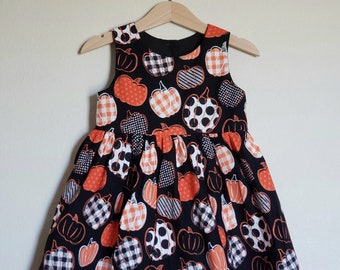 Pumpkin Patch Dress, Black & Orange Fall Outfit