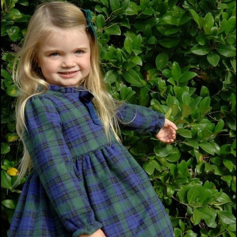 Blue Green Plaid Dress main image 1
