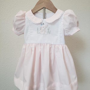 Hand embroidered Bunny and bird dress
