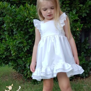 White ruffled dress