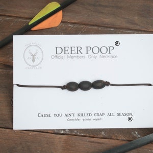 Deer Poop Necklace Gag Gift Hunter Gift, Funny Hunter Gift image 2