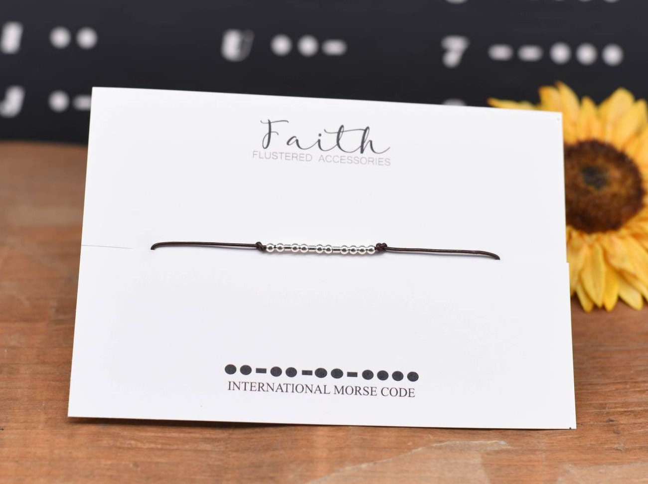 Faith Morse Code Bracelet Religious Bracelet Morse Code Etsy