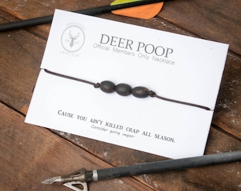 Deer Poop Necklace Gag Gift Hunter Gift, Funny Hunter Gift