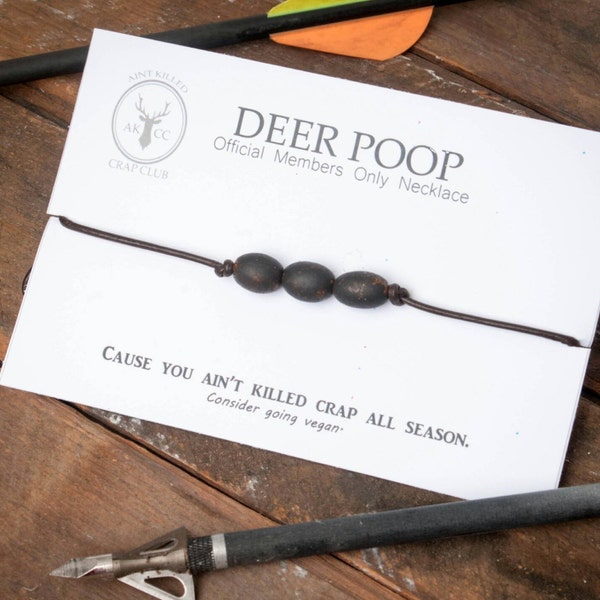 Deer Poop Necklace Gag Gift Hunter Gift, Funny Hunter Gift