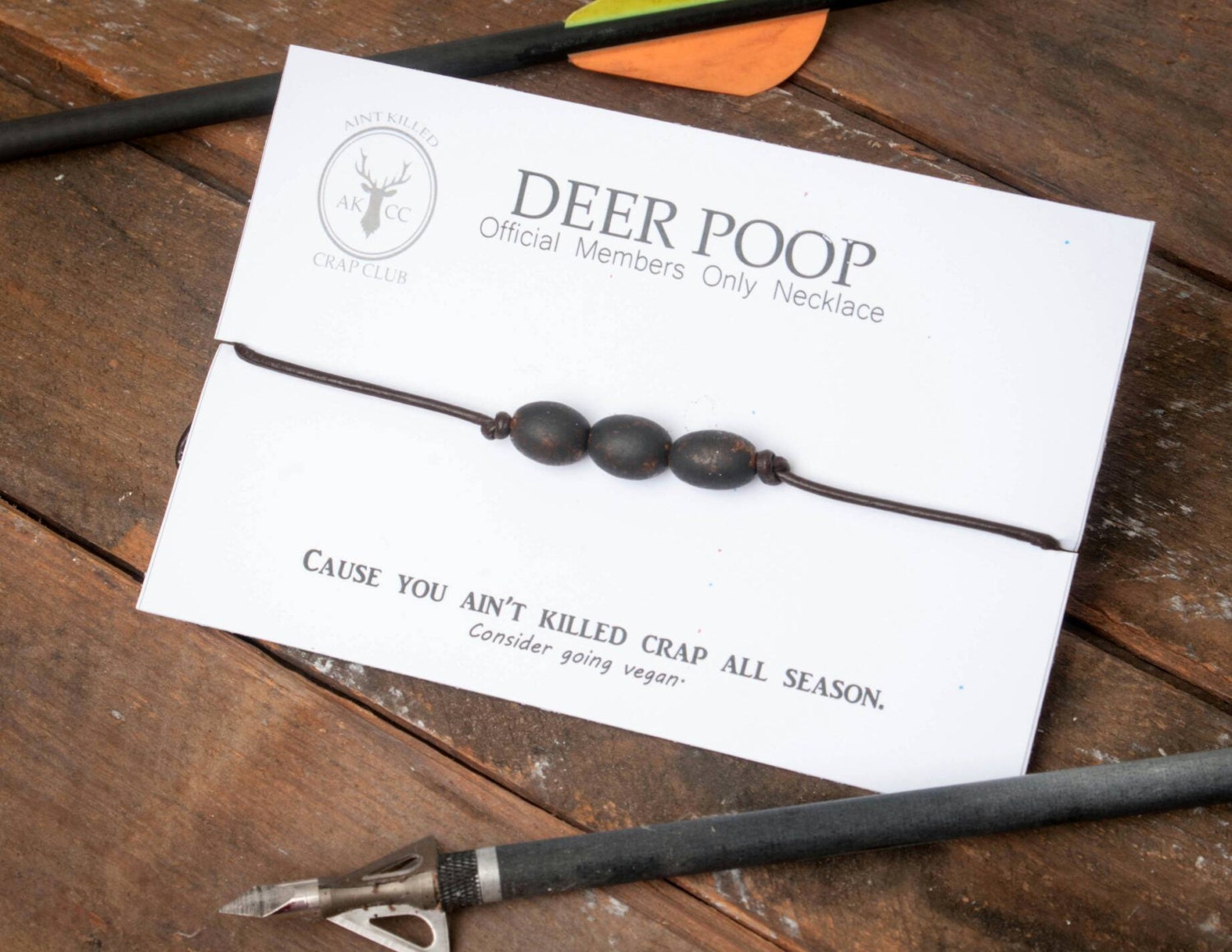 Deer Poop Necklace Funny Gag Hunting Gift For Fathers Day