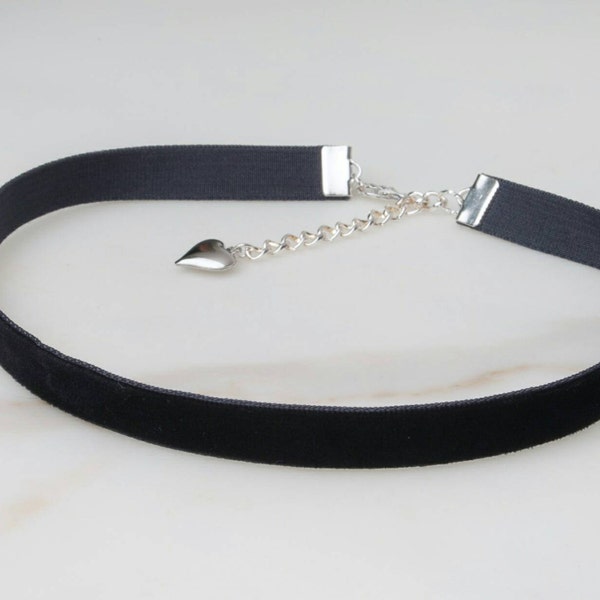 SALE Black Velvet Choker, 90s Choker Adjustable, Ribbon Choker, Small Choker, Velvet Choker, Collar