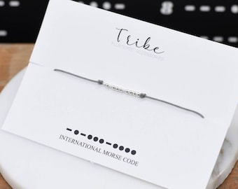 Tribe  Morse Code Bracelet,  Best Friends Gift, Unique Bridesmaids Gifts